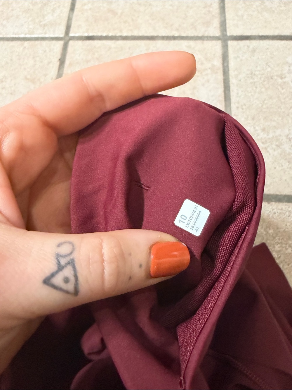 NWT Lululemon Fast and Free High-Rise Short 6" *Pockets (Burgundy Bay) Size 10 - Picture 6 of 9